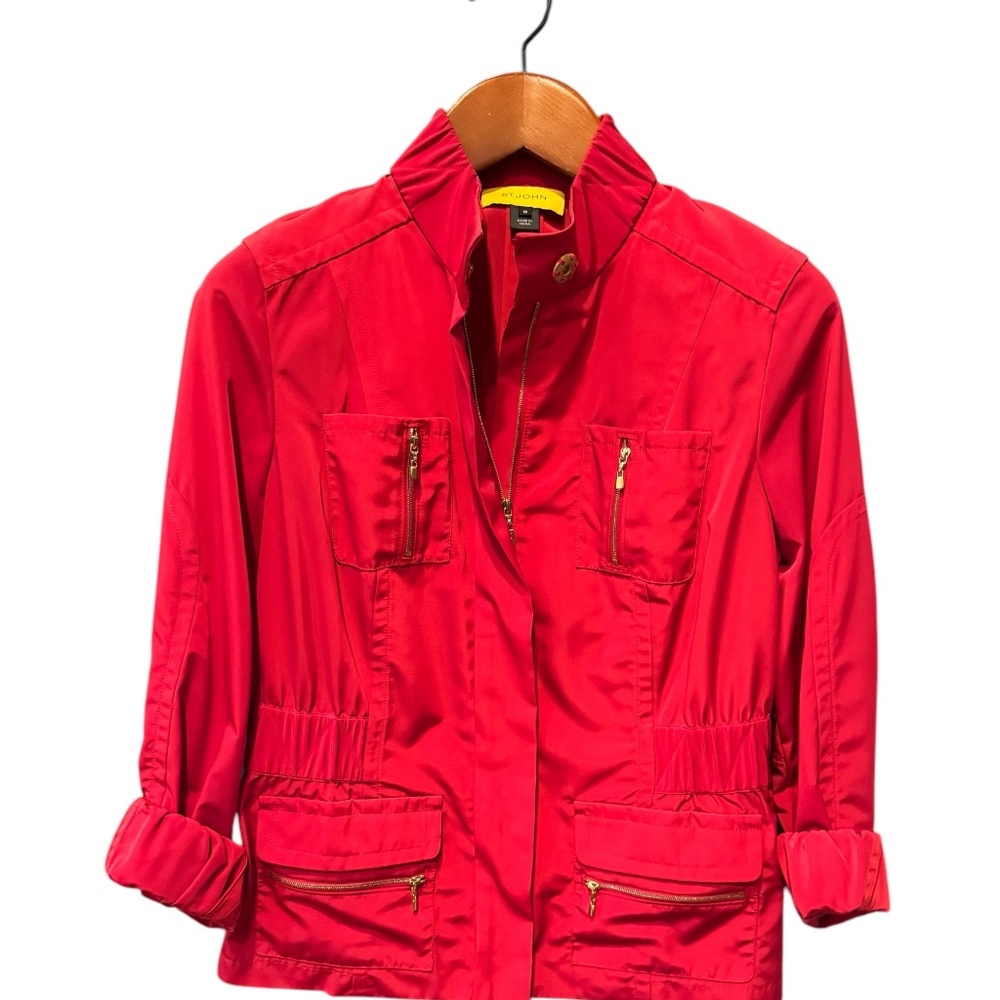 Womens, St John Windbreaker.  Size: 10, Color: Red